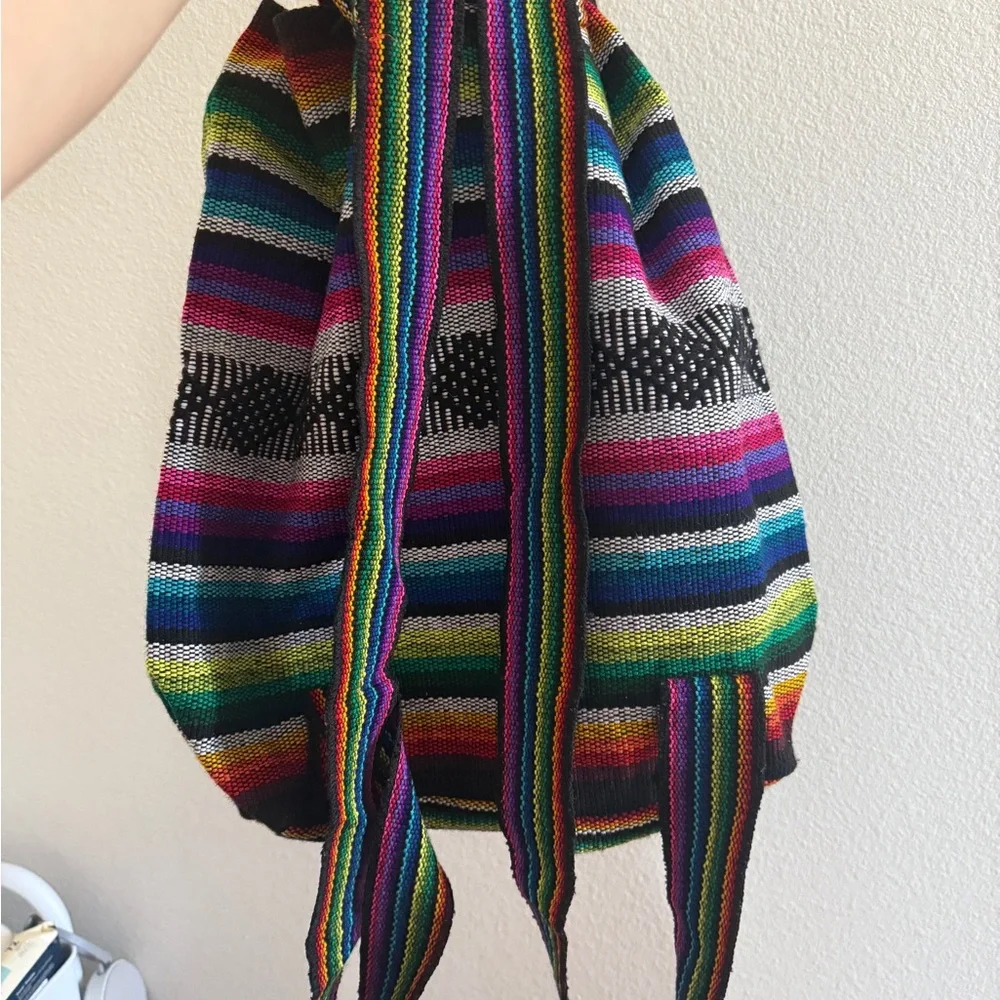 Colorful Striped Backpack - Picture 3 of 4